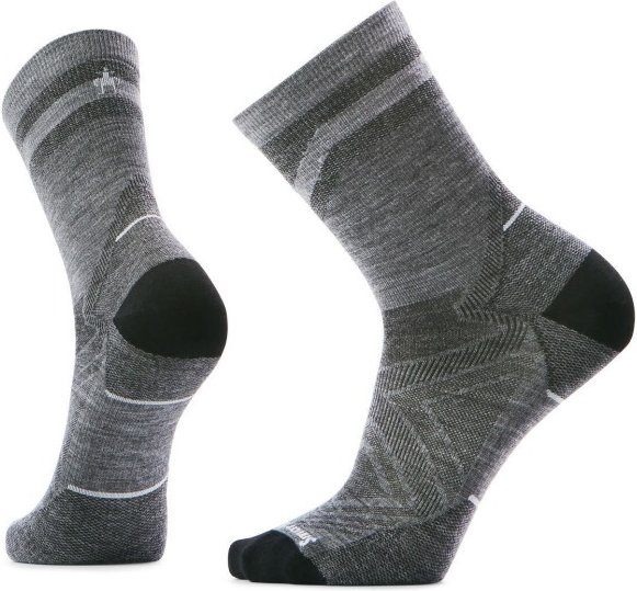 Thumbnail - Smartwool - Performance Run Zero Cushion Mid Crew Pattern - Laufsocken Gr XL grau