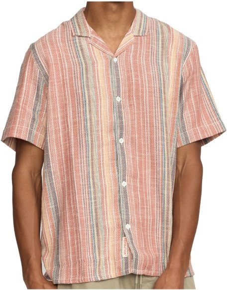 Revolution - Short-Sleeved Cuban Cotton Shirt - Hemd Gr M rosa