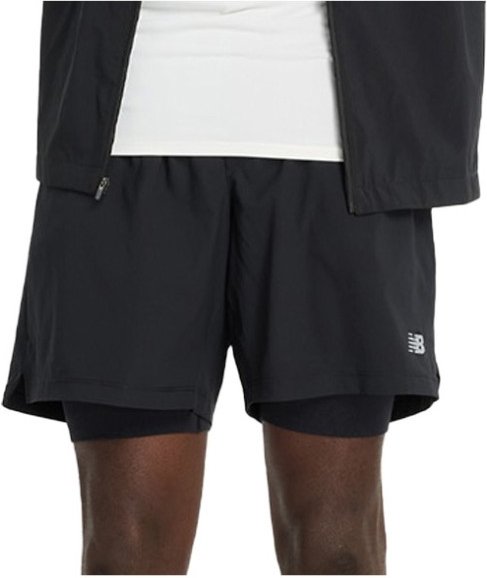 New Balance - AC Lined Short 7 - Laufhose Gr L schwarz