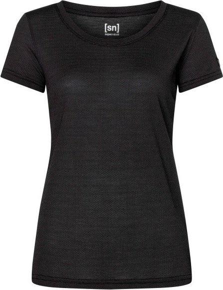 super.natural - Women's Midsummer Air Tee - Merinoshirt Gr M schwarz