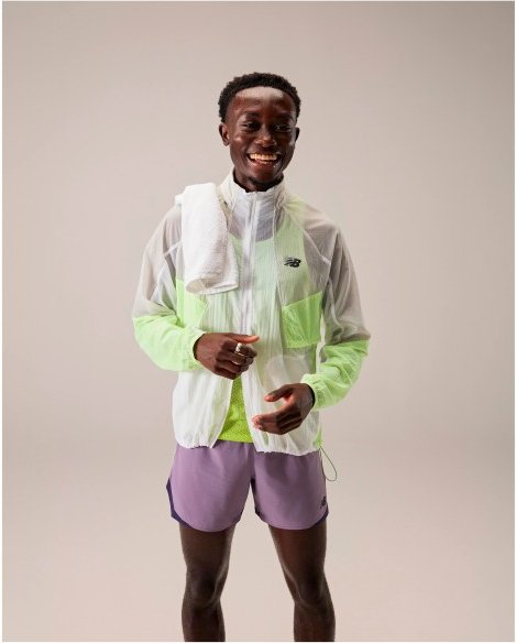 New Balance - RC Jacket - Laufjacke Gr L grau