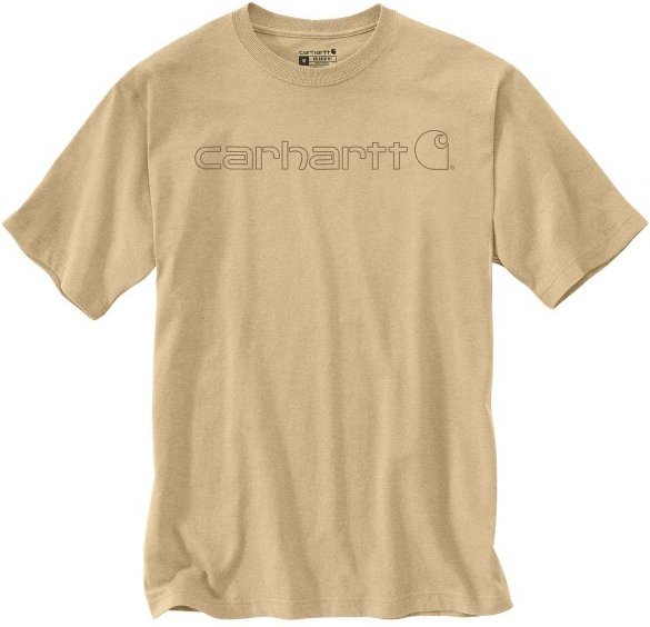 Carhartt - Core Logo S/S - T-Shirt Gr XS beige