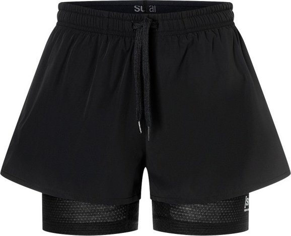 super.natural - Women's Double Layer Shorts - Shorts Gr M schwarz
