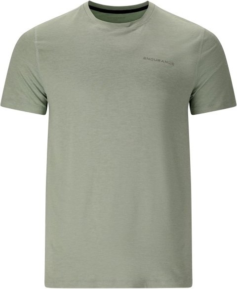 ENDURANCE - Abdon Melange S/S Tee - Funktionsshirt Gr M oliv/grau
