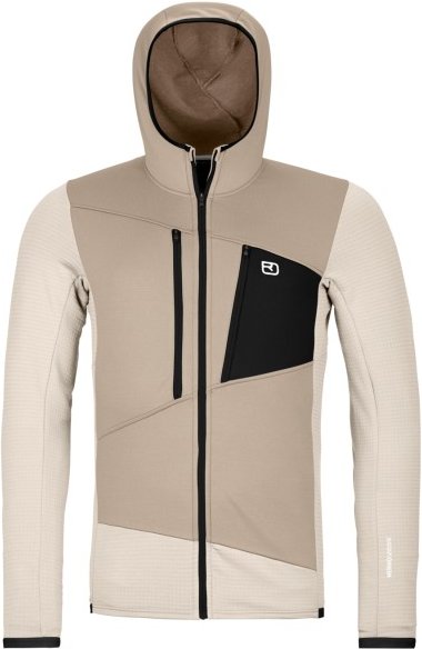 Thumbnail - Ortovox - Fleece Grid Hoody - Fleecejacke Gr XXL beige
