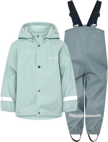 Didriksons - Kid's Slaskeman Set 4 - Regenset Gr 110 grau