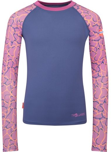 Trollkids - Girl's Haukland Shirt - Lycra Gr 92 blau