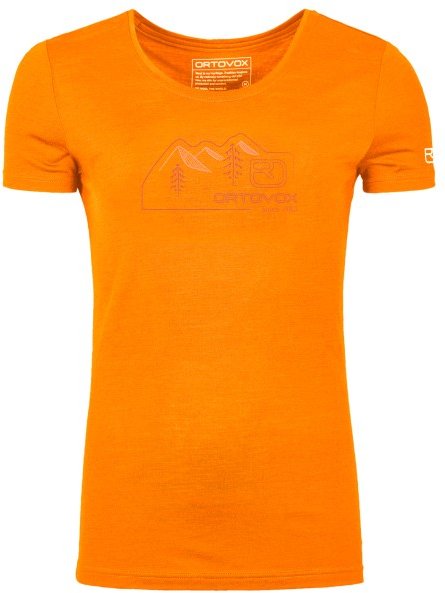 Ortovox - Women's 150 Cool Vintage Badge T-Shirt - Merinoshirt Gr S orange