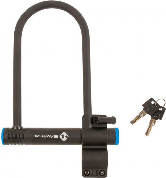 M-Wave - Bügelschloss B 245 - Fahrradschloss Gr Ø 14 mm Bügelstärke grau