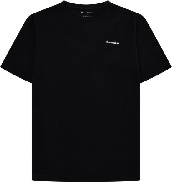 KnowledgeCotton Apparel - Regenerative Organic Cotton Back Print T-Shirt II - T-Shirt Gr L schwarz