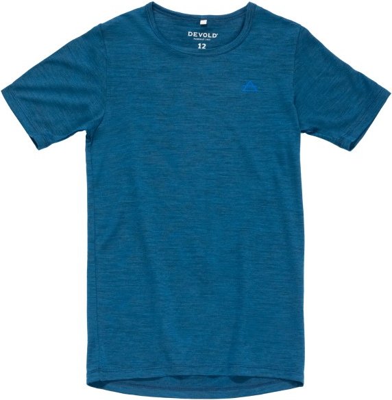 Devold - Kid's Active Tee - Merinoshirt Gr 140 skydiver dark