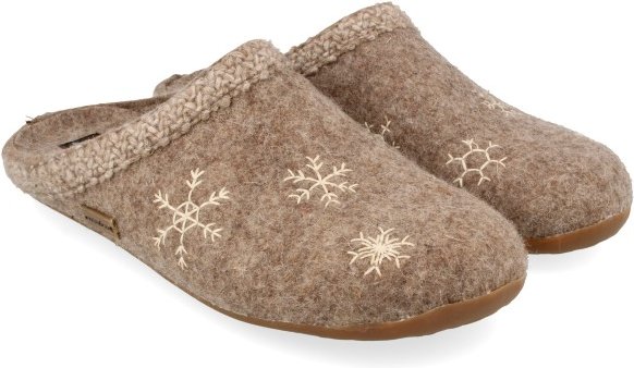 Haflinger - Women's Everest Snowflake - Hausschuhe Gr 39 beige/braun
