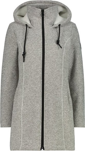 CMP - Women's Parka Fix Hood Bonded Knitted w. Fur - Fleecejacke Gr 42 grau