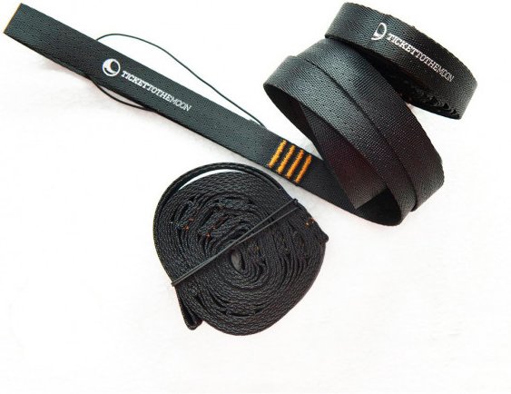 Thumbnail - Ticket to the Moon - MoonStraps webbing - Hängemattenaufhängung Gr 2 x 250 cm schwarz