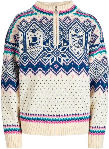 Thumbnail - Dale of Norway - Women's VM Trondheim Sweater - Wollpullover Gr L grau