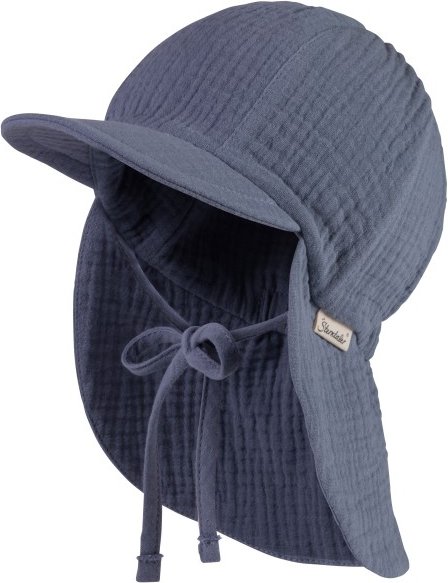 Sterntaler - Kid's Schirmmütze Nacken Musselin Bindeband - Cap Gr 47 cm blau