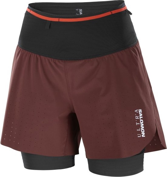 Salomon - Women's S/Lab Salomon Ultra 2in1 - Laufshorts Gr S braun