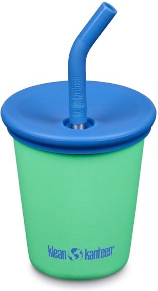 Klean Kanteen - Kid's Steel Cup with Straw Lid - Becher Gr 296 ml grün/blau