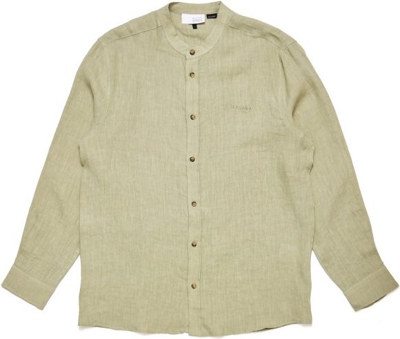 Mazine - Stand Collar Linen Shirt - Hemd Gr XXL beige