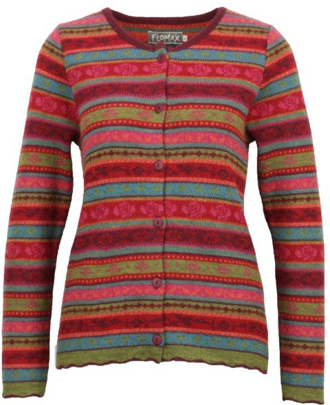 Thumbnail - Flomax - Women's Strickjacke Oda - Wollpullover Gr XL rot