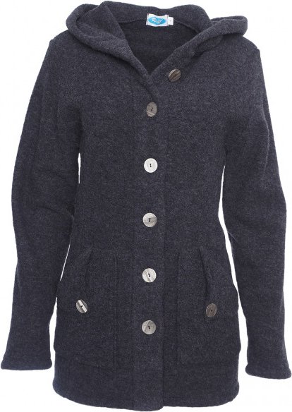 Reiff - Women's Wollfleecekapuzenjackee Mona - Merinojacke Gr XL grau