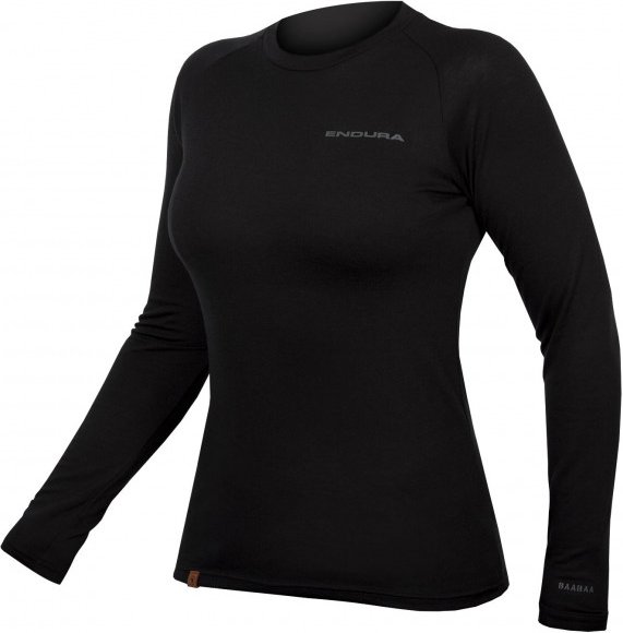 Endura - Women's Baabaa Blend Langarm Baselayer - Merinounterwäsche Gr L schwarz