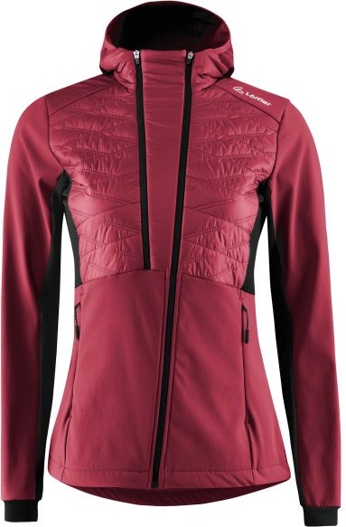 Löffler - Women's Hooded Hybridjacket Alessa PL60 - Kunstfaserjacke Gr 44 rot