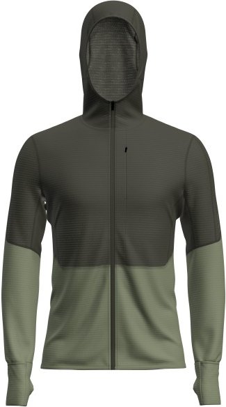 Icebreaker - Merino 200 Realfleece Descender L/S Zip Hoodie - Fleecepullover Gr XXL oliv