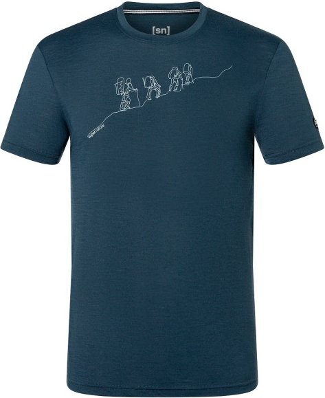 super.natural - Hiking Tee - Merinoshirt Gr 54 - XL blau