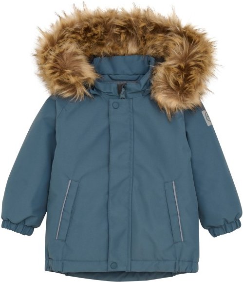 Color Kids - Baby's Parka with Fake Fur - Winterjacke Gr 80 blau