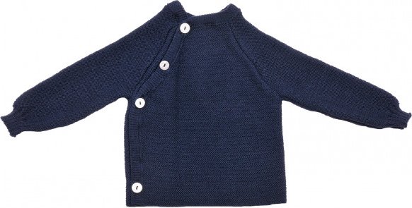 Thumbnail - Reiff - Kid's Schlüttli Uni - Merinopullover Gr 86/92 blau