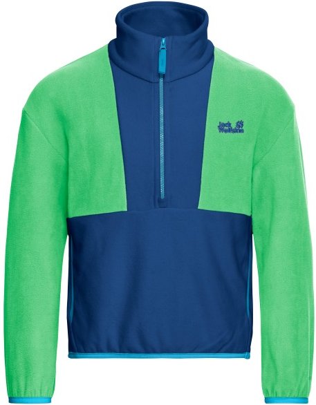 Jack Wolfskin - Kid's Colorblock Taunus Halfzip - Fleecepullover Gr 164 grün/blau