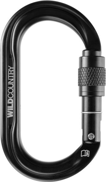 Wild Country - Wild Oval Screwgate - Schraubkarabiner schwarz