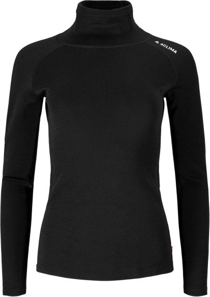 Thumbnail - Aclima - Women's WarmWool Roll Neck - Merinounterwäsche Gr M schwarz