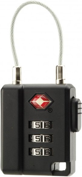 Basic Nature - TSA Zahlenschloss Gr Mit Stahlseil schwarz