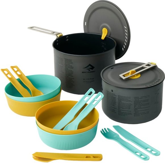 Sea to Summit - Frontier UL Two Pot Cook Set (14 Pieces) - Kochset Gr 4 Person grau