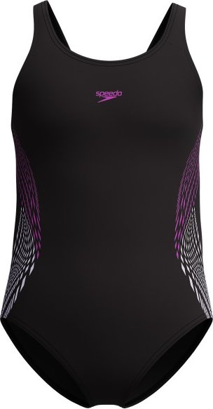 Speedo - Kid's Plastisol Placement Muscleback - Badeanzug Gr 128 schwarz