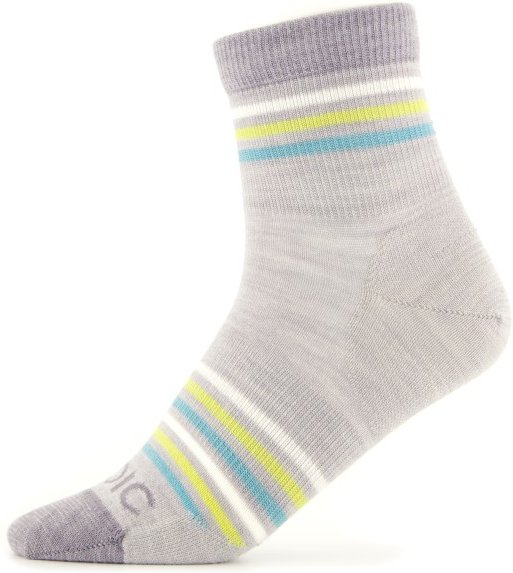 Thumbnail - Stoic - Kid's Merino Everyday Quarter Socks Striped - Multifunktionssocken Gr 27-30 grau