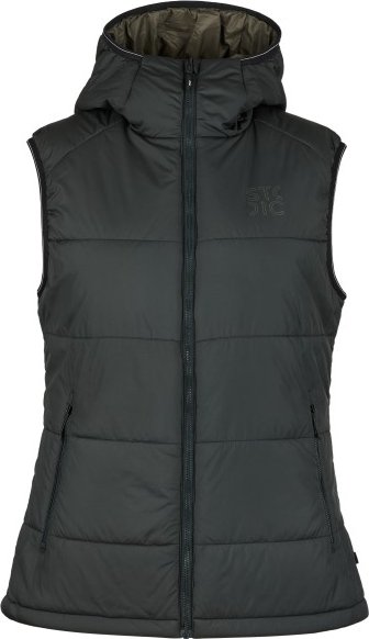 Stoic - Women's MountainWool200 StorboSt. Hooded Vest - Winterweste Gr S grau/schwarz