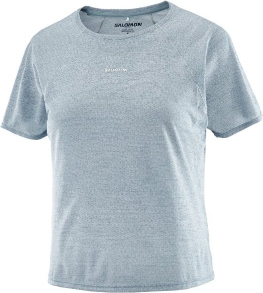 Salomon - Women's SHKout Air Cropp S/S Tee - Laufshirt Gr XS grau