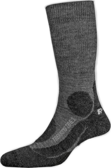 Thumbnail - P.A.C. - TR 6.1 Trekking Merino Medium - Wandersocken Gr 44-47 grau