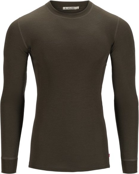 Thumbnail - Aclima - WW Crew Neck - Merinounterwäsche Gr S oliv