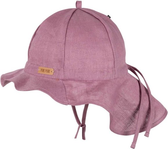 Pure Pure - Kid's Mini-Nackenschutz Leinen - Cap Gr 49 cm rosa