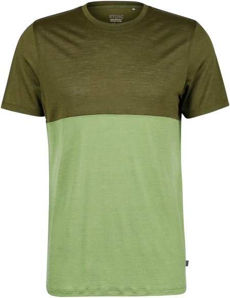 Stoic - MerinoChill MMXX. Göteborg Colorblock Tee - Merinoshirt Gr S grün/oliv