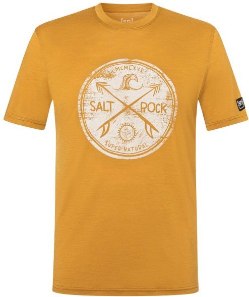 super.natural - Salt & Rock Tee - Merinoshirt Gr 46 - S gelb