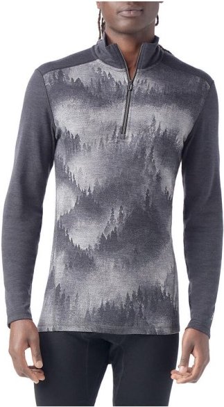 Thumbnail - Smartwool - Classic Thermal Merino Base Layer 1/4 Zip Boxed - Merinounterwäsche Gr M grau