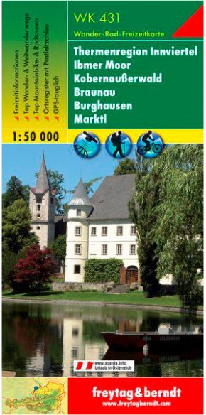 Freytag & Berndt - Ibmer Moor-Kobernaußerwald-Braunau-Burghausen-Marktl - Wanderkarte Auflage 2013