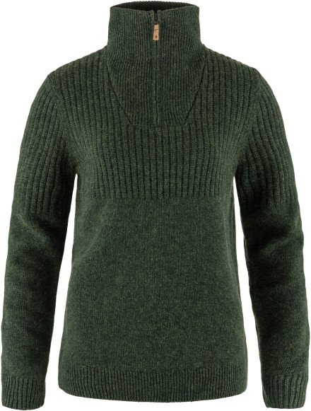 Thumbnail - Fjällräven - Women's Övik Half Zip Knit - Wollpullover Gr XS oliv