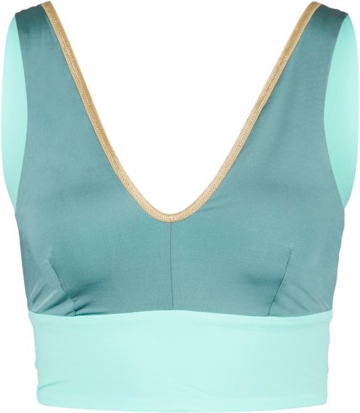 MYMARINI - Women's Yoga Top Shine - Bikini-Top Gr M türkis