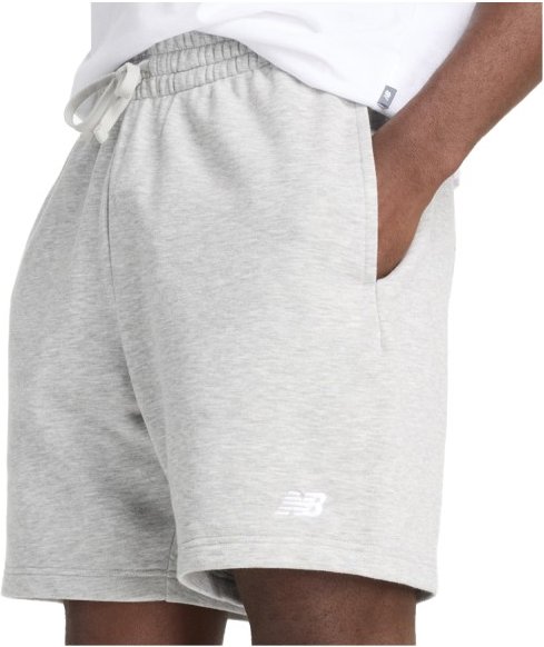 New Balance - Sport Essentials French Terry Short 7'' - Shorts Gr L grau/weiß